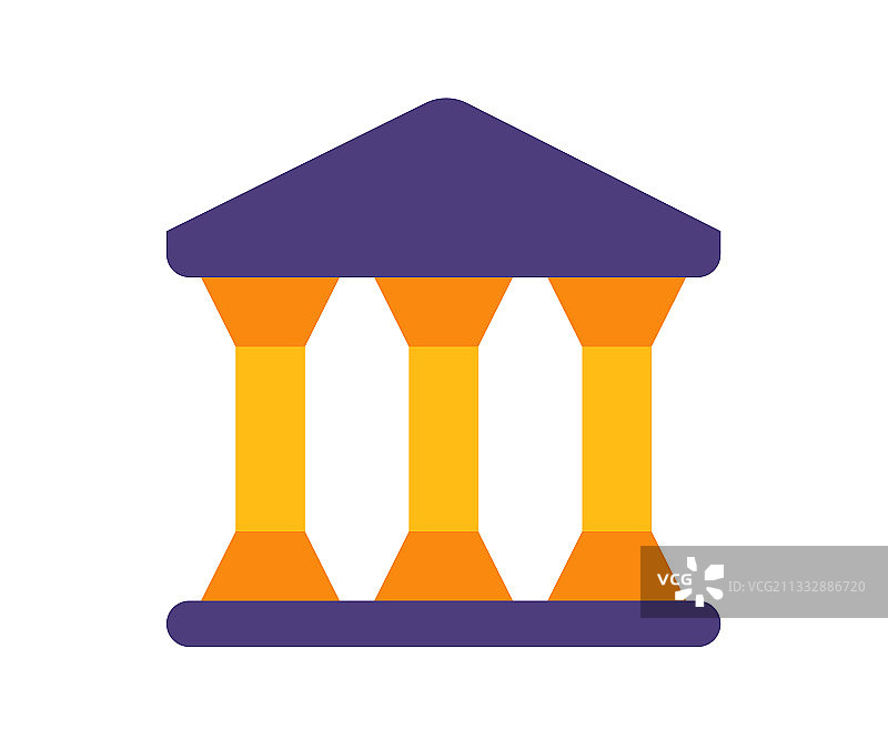 政府大楼银行法单体隔离图标图片素材