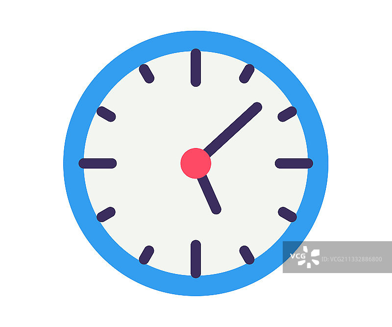 带扁平风格的时间时钟小时独立图标图片素材
