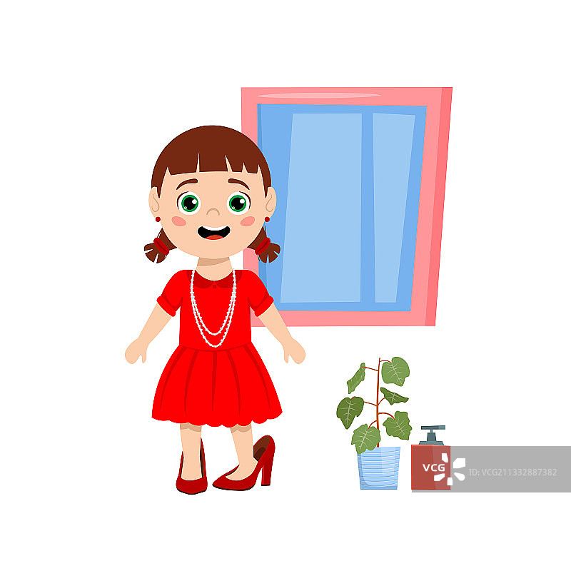 小女孩的行为图片素材