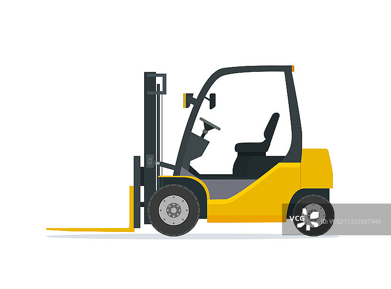 黄色叉车图片素材