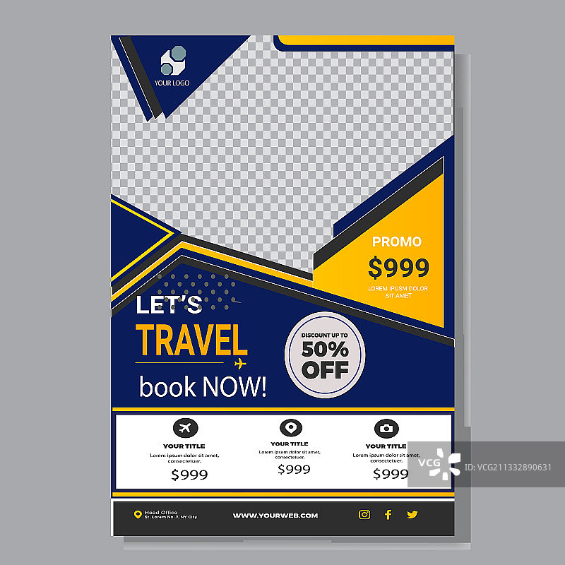 最佳旅行促销宣传单模板图片素材