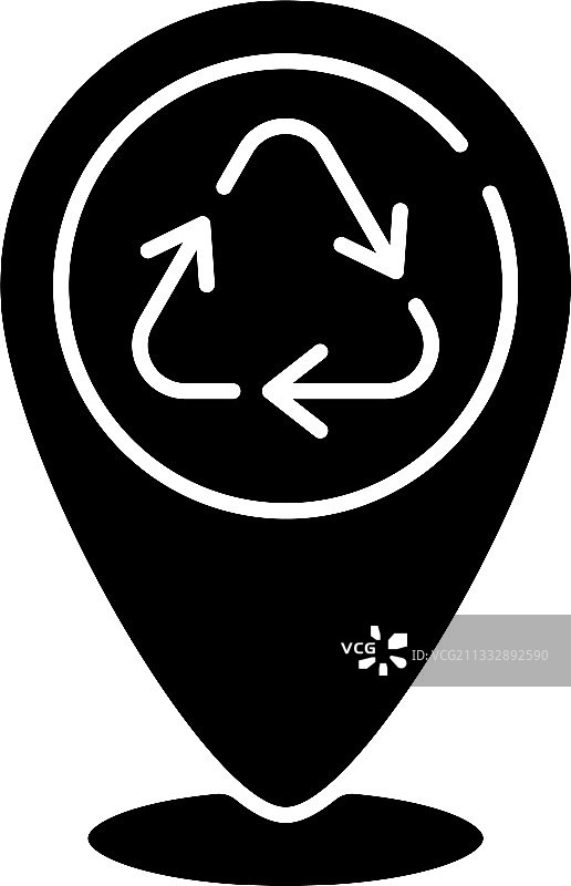 黑色的投放地点标志图片素材