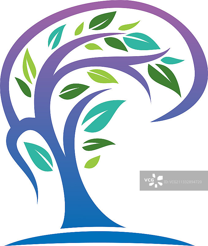 植物在大脑中生长图片素材