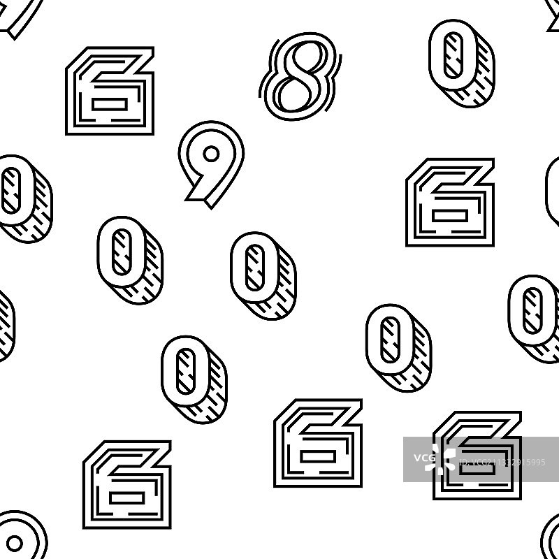 数字标题无缝图案图片素材