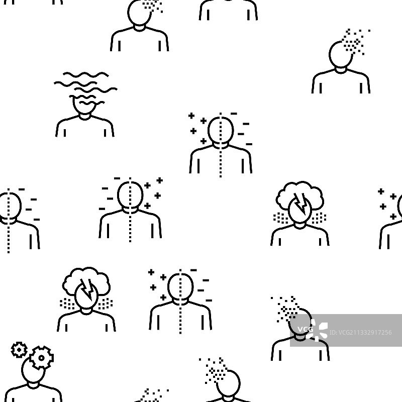 心理问题无缝图案图片素材