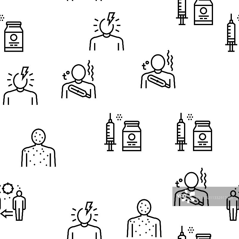 水痘疾病无缝图案图片素材