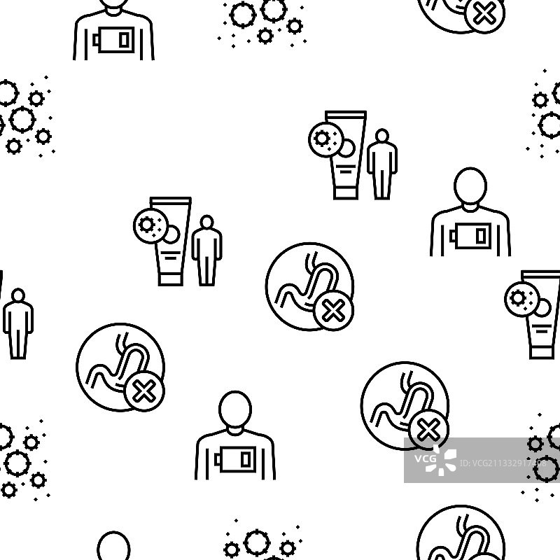 水痘疾病无缝图案图片素材