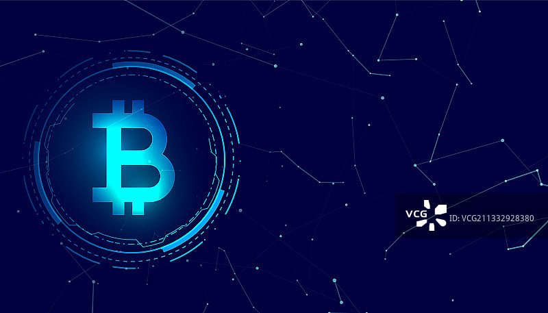 比特币区块链数字加密货币图片素材