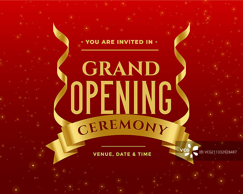 盛大的开幕典礼邀请函图片素材