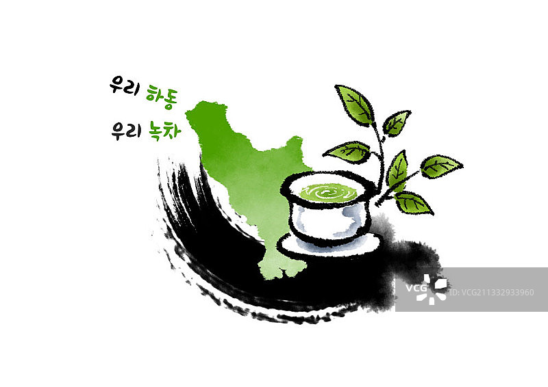 绿茶插画图片素材