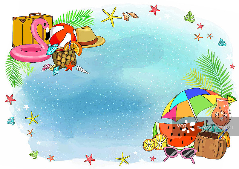 海洋框架插图图片素材