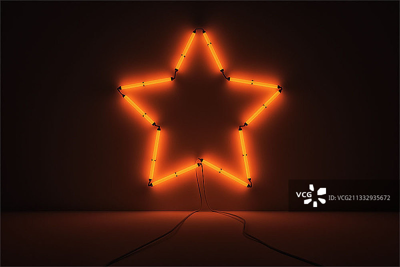 星形霓虹灯的编辑图像图片素材