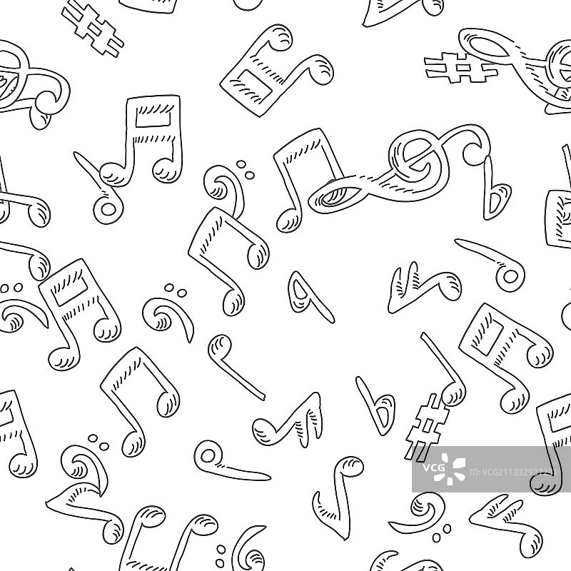 音符无缝图案音乐主题背景图片素材
