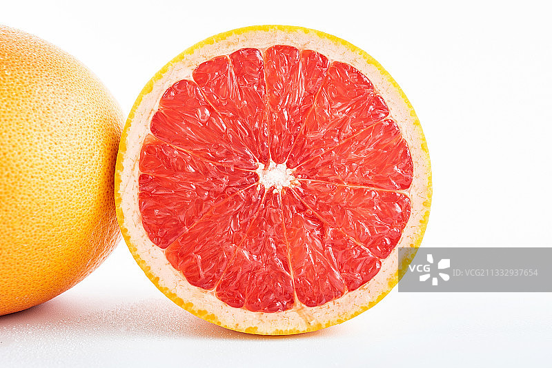 新鲜西柚切片图片素材