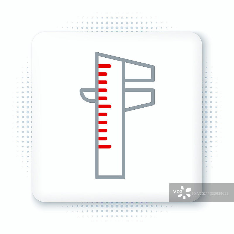 线条卡尺和刻度图标图片素材