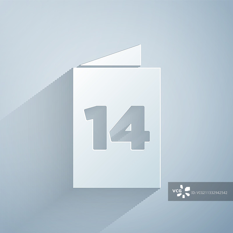 灰色背景上的剪纸贺卡图标图片素材