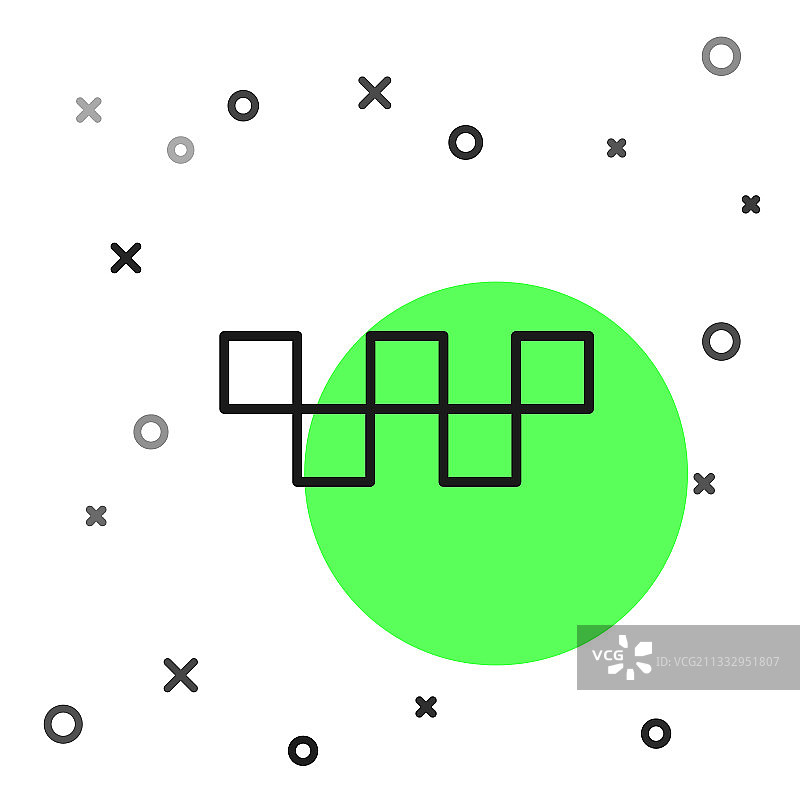 白色背景上的黑色出租车图标图片素材