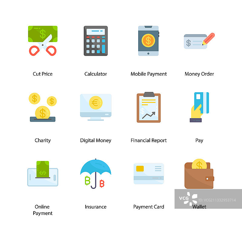 商业金融扁平设计图片素材