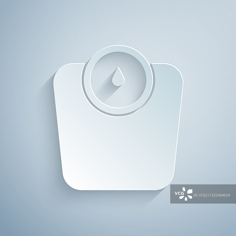 剪纸体重秤图标图片素材