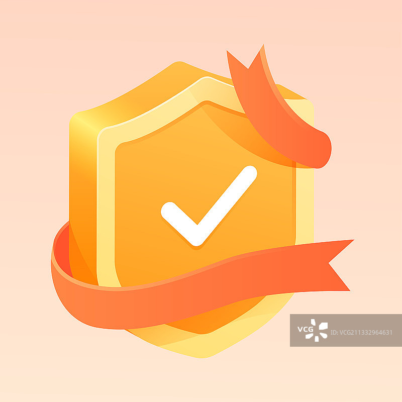 卡通盾牌守护人物健康保护数据安全矢量插画图片素材