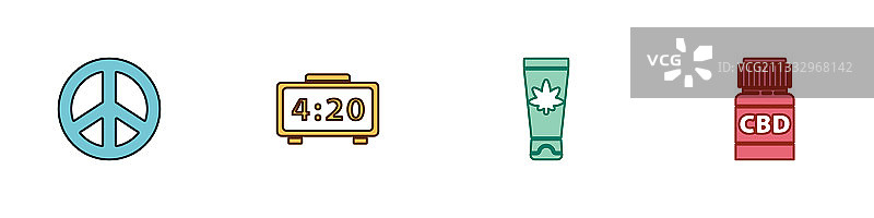 数字闹钟和药用乳膏图片素材