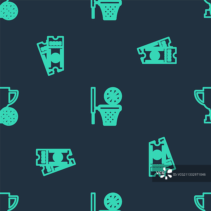 篮球和篮子比赛门票设计元素图片素材