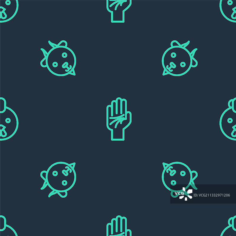 手相术手、白羊座和图片素材