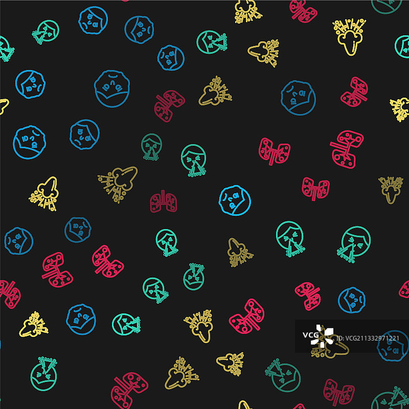 擦拭脸部炎症的线条图案手帕图片素材