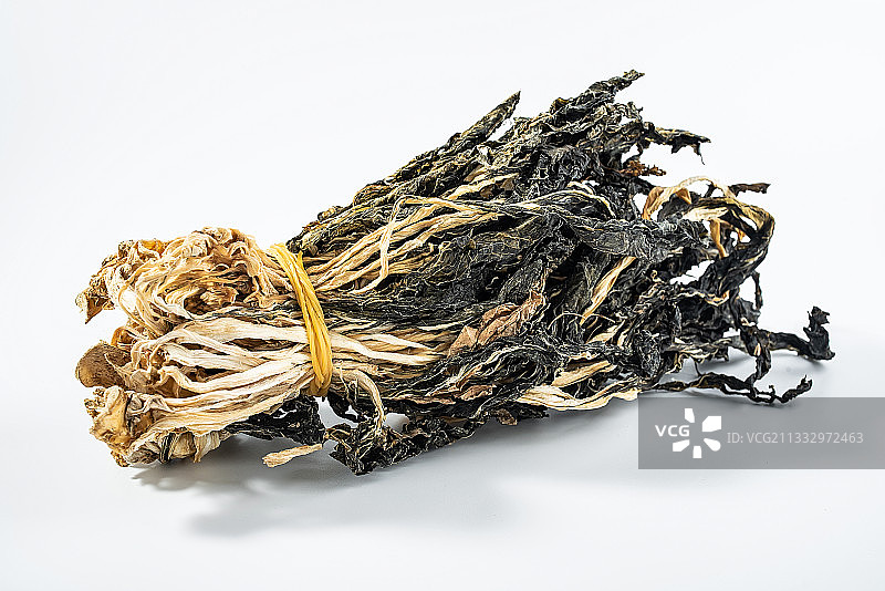 白背景上的白菜干图片素材