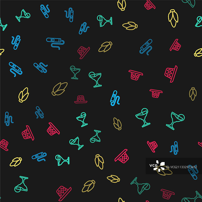 雪茄、玛格丽特鸡尾酒和玉米套装图片素材