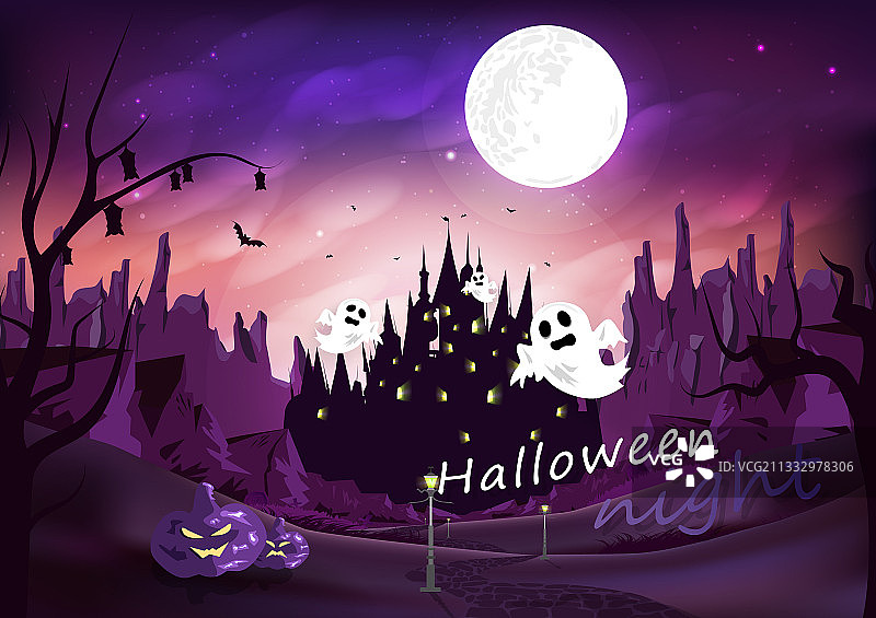 万圣节海报：怪异南瓜图片素材