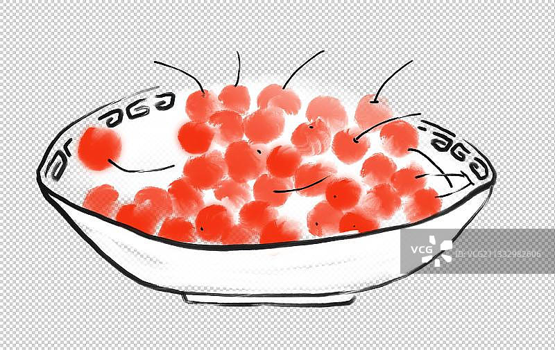 夏天水墨中国画素材花瓶竹子图片素材