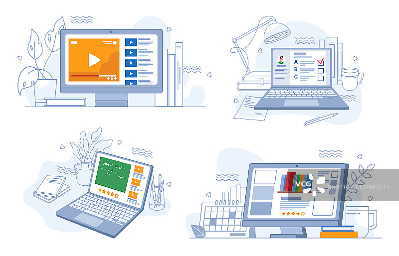 在线远程教育网络研讨会图片素材