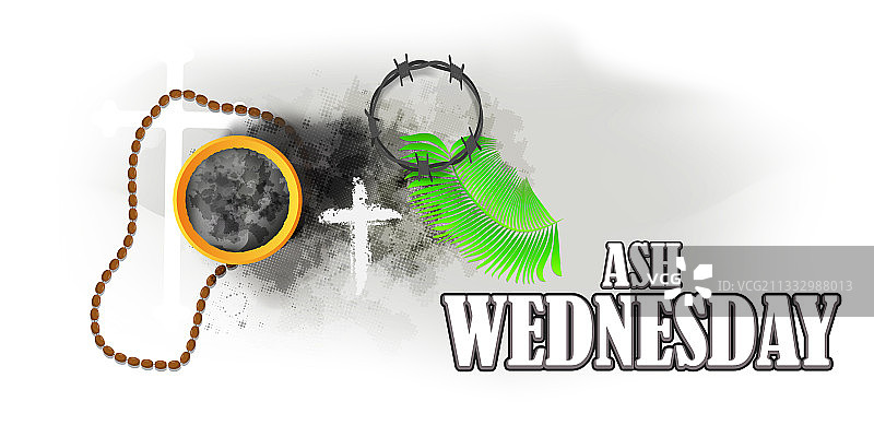 圣灰星期三祝福海报banner图图片素材