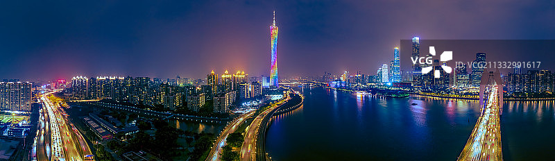 广州城市夜景图片素材