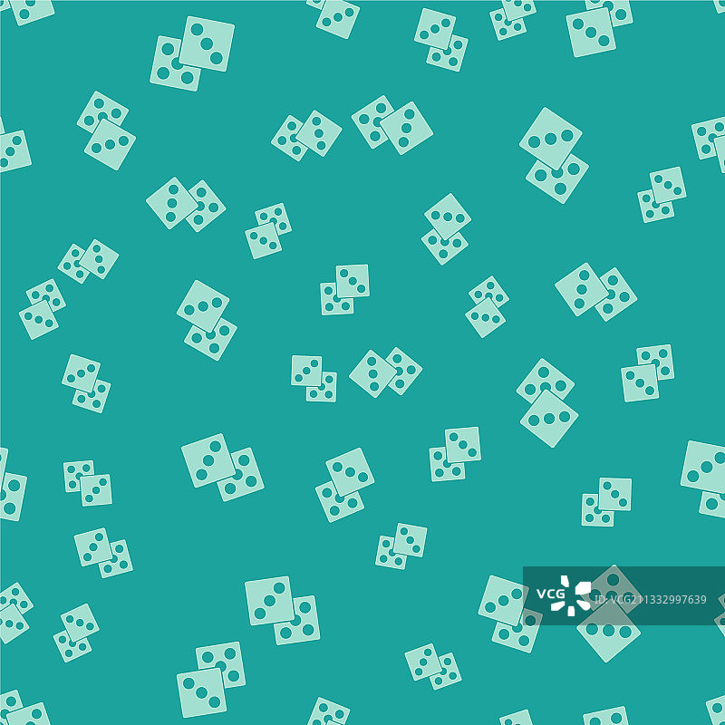绿色游戏骰子图标无缝图案图片素材
