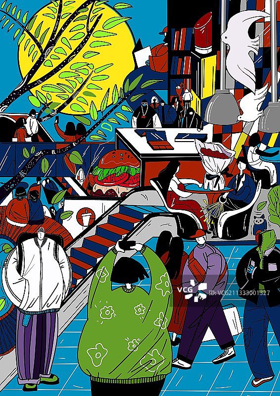 年轻人的一天图片素材