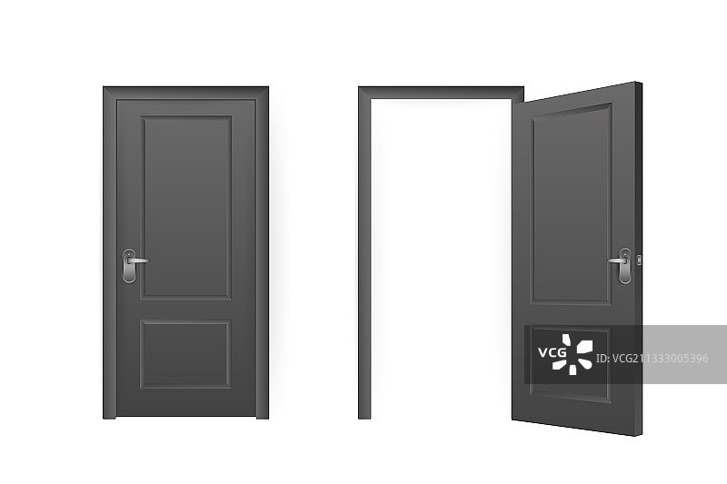 用于装饰设计家具的逼真门图片素材