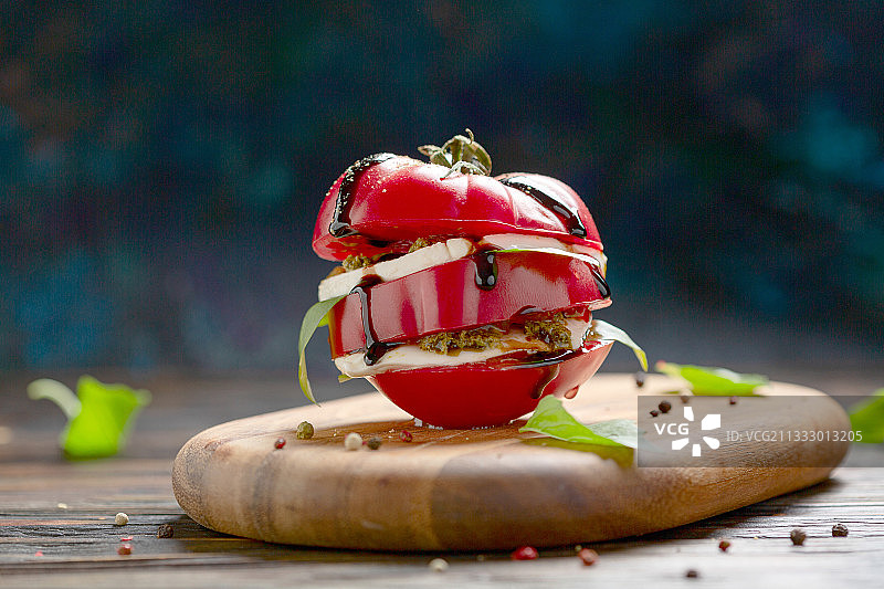 桌子上食物的特写图片素材