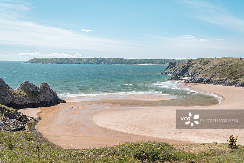 英国高尔海滩美景图片素材