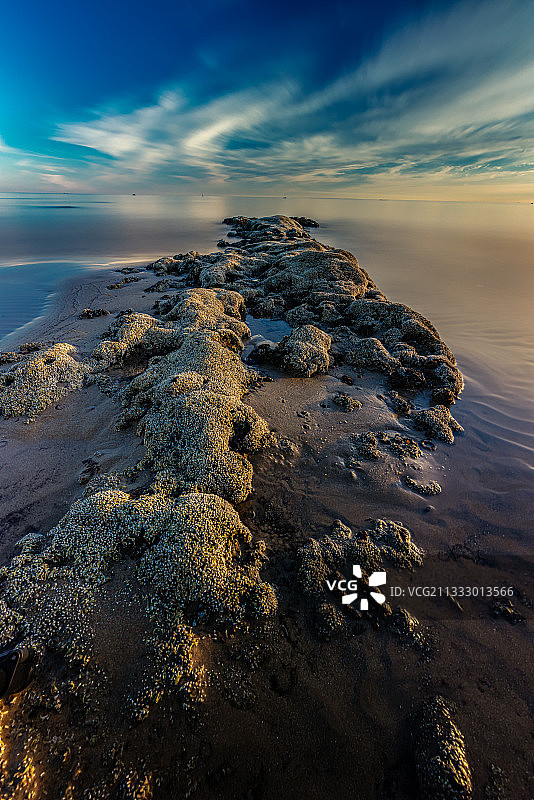 澳大利亚维多利亚博马里斯夕阳海景图片素材