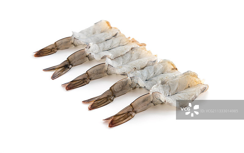 白色背景上的新鲜虾图片素材