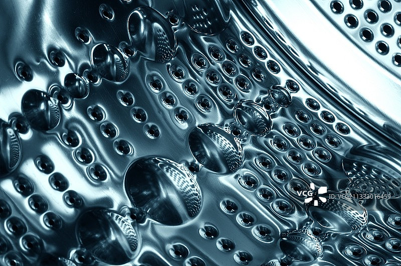 湿金属的特写镜头图片素材