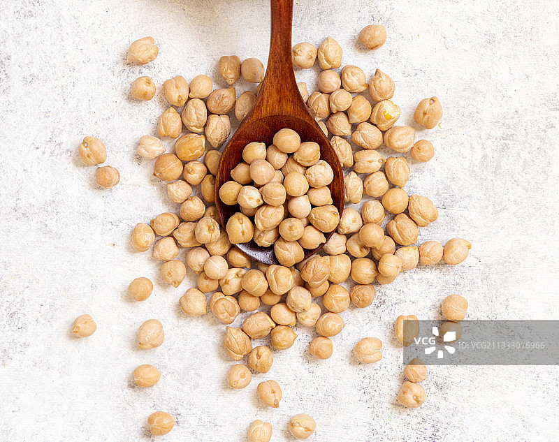 生鹰嘴豆勺图片素材
