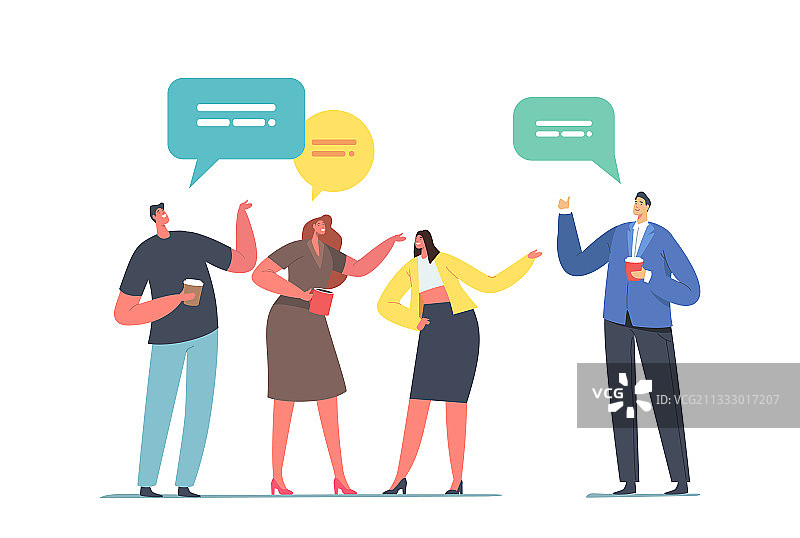 人们在聊天气泡中沟通图片素材