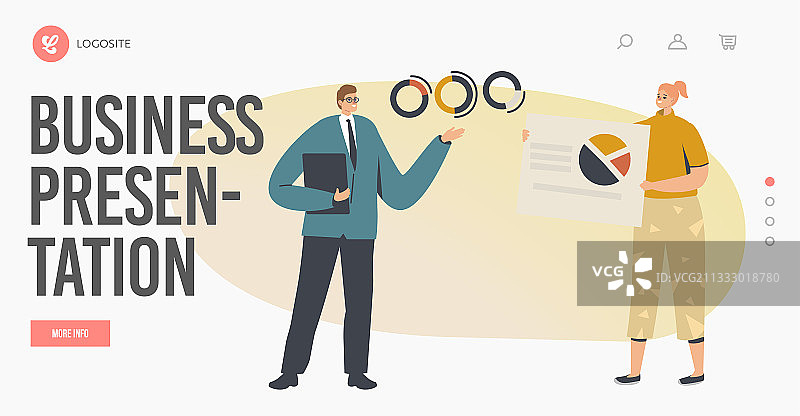 会议演示研讨会引导页图片素材