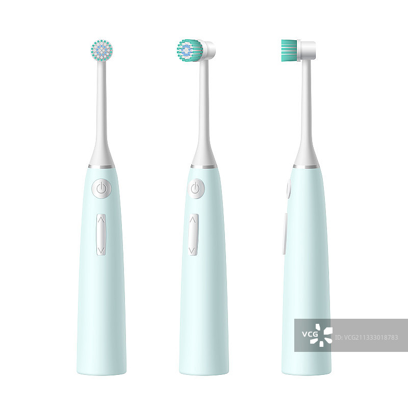 不同角度的电动牙刷图片素材