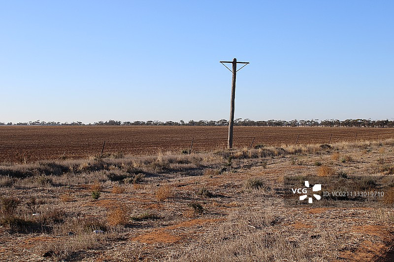 澳大利亚维多利亚州贝里威洛克：晴空下的田野图片素材