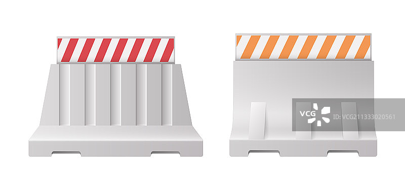 用于封路的塑料交通路障图片素材