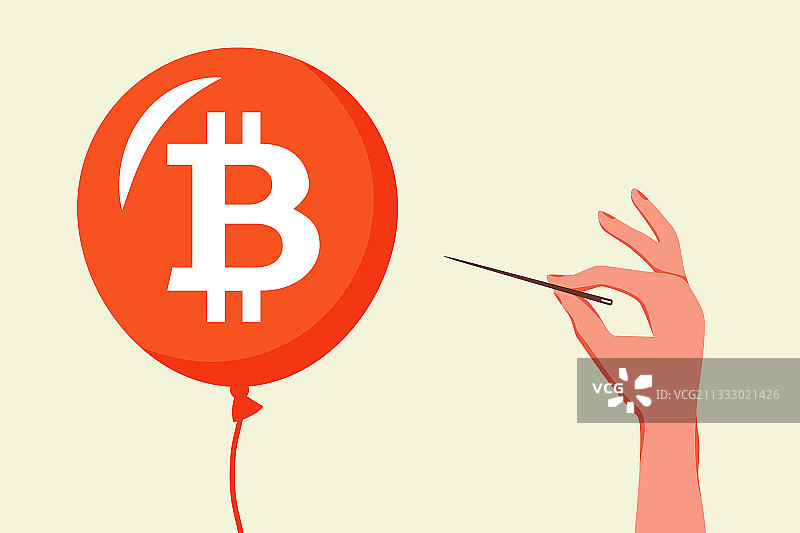 手持针试图刺破图片素材